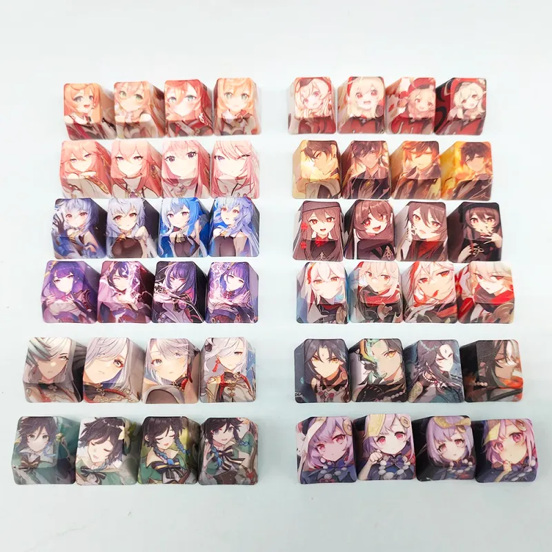 4-Key Anime PBT Keycap Set 1