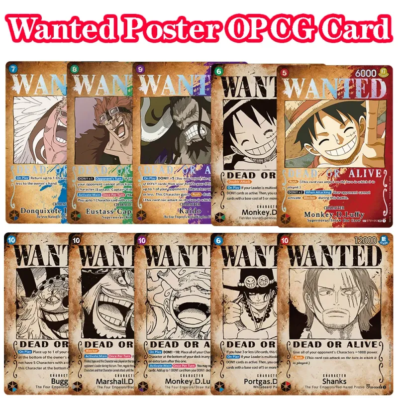 ONE PIECE Retro Wanted Poster Proxy Cards 1