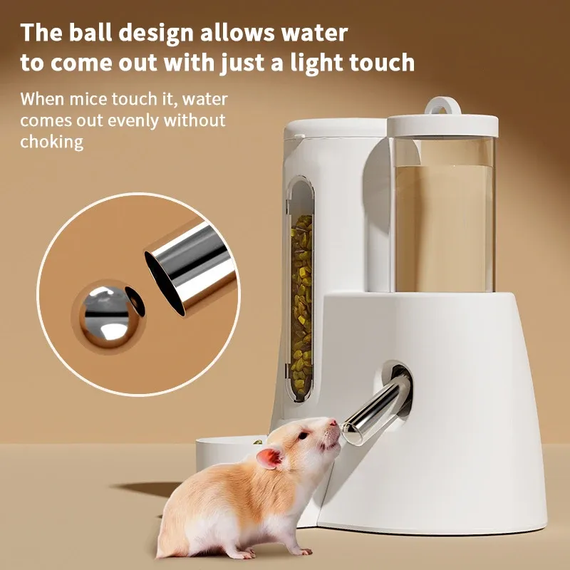 Hamster Water Bottle & Food Bowl 2-in-1 2