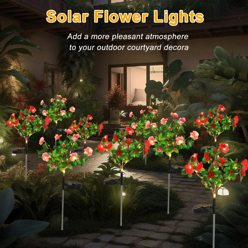 Solar LED Azalea Flower Lights 3