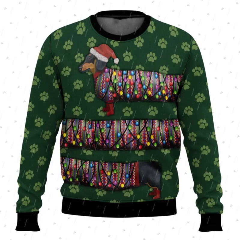 Christmas Ugly Sweater Santa Skull 3D Print Pullover 4