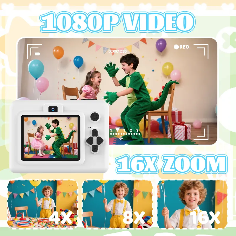 Kids Digital Camera with Mini Printer 3