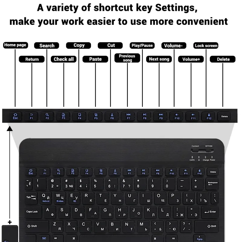 RGB Backlit Bluetooth Keyboard Mouse Combo 4