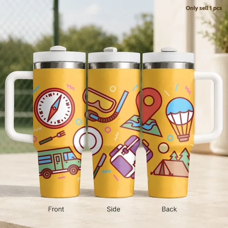Retro Cartoon Vacuum Flask 40oz 1