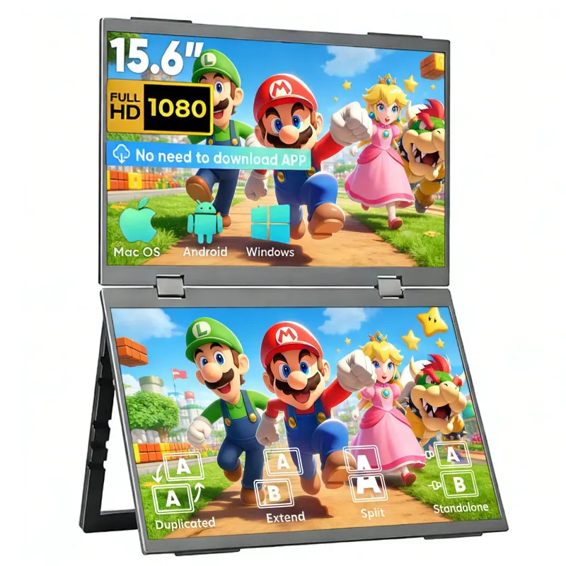 15.6" Portable Dual Monitor 1080P IPS 1