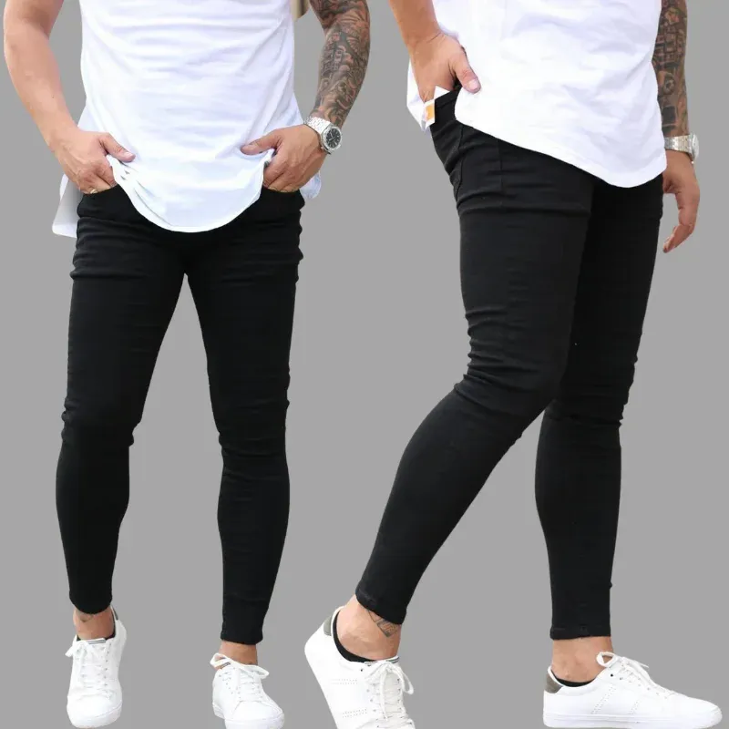 Men's Black Skinny Jogger Jeans 3