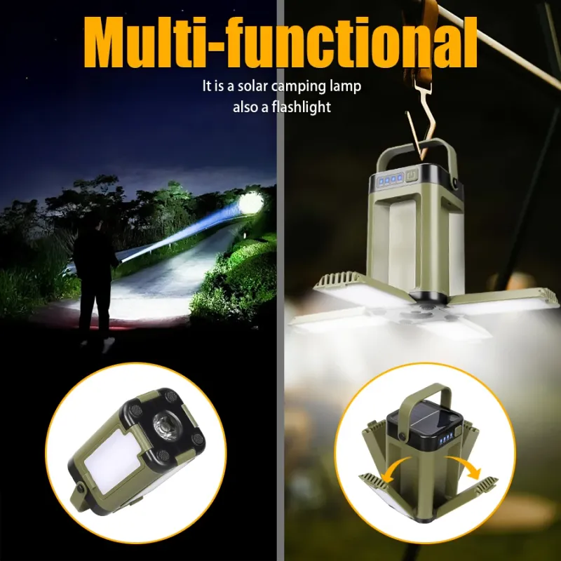 Solar Camping Light with Power Bank 2