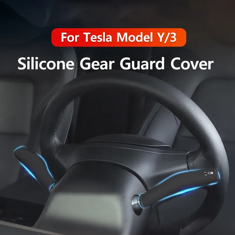 Tesla Gear Lever Cover - Carbon Fiber Style 6