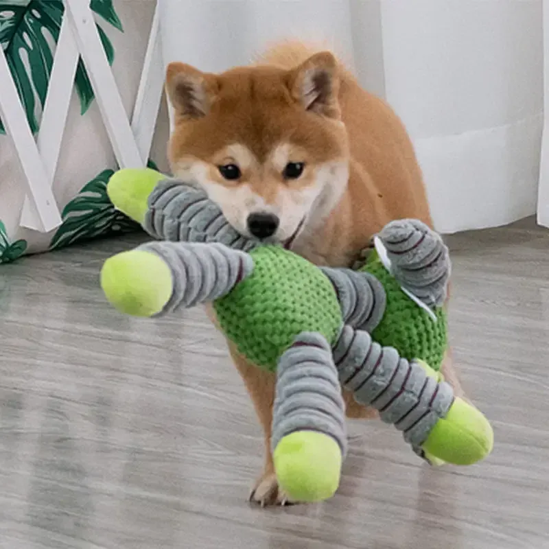 Indestructible Plush Squeaky Dog Toy 4
