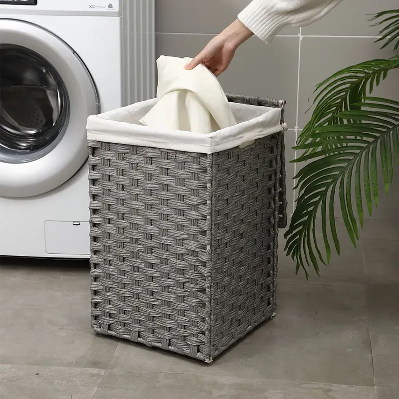 Nordic Rattan Foldable Laundry Basket 3