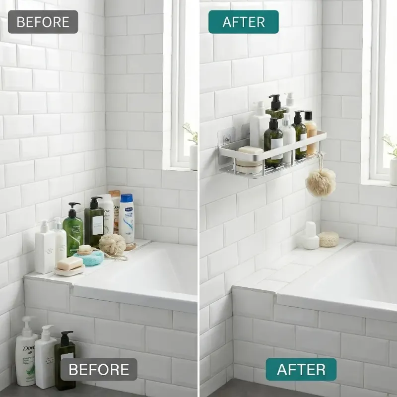 No-Drill Corner Shower Caddy 3