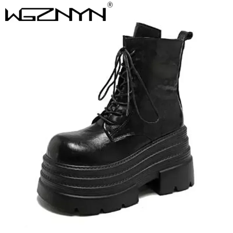 Gothic Platform Combat Ankle Boots 2