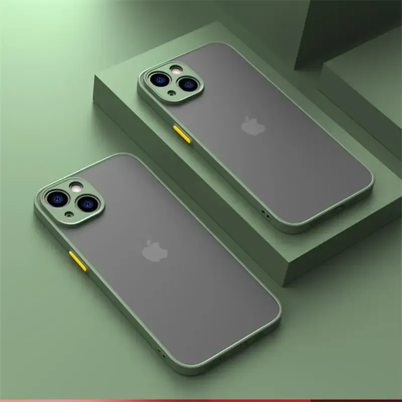 Armor Translucent Matte Shockproof iPhone Case 5