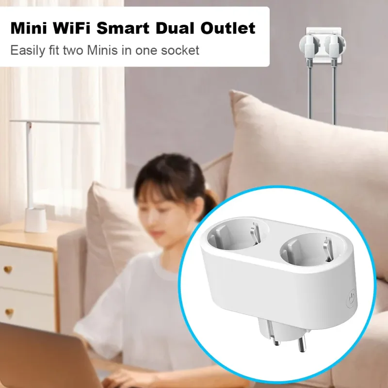 WiFi Smart Plug Dual Outlet 16A EU 5