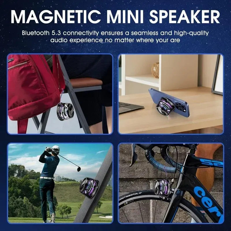 Магнитный Bluetooth‑динамик с RGB подсветкой 3