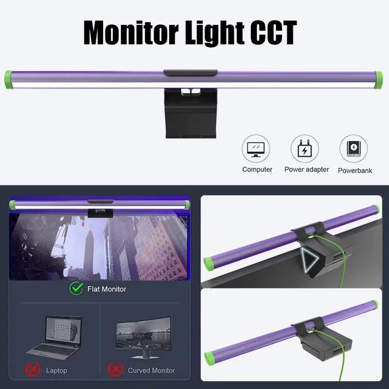 55cm LED Monitor Light Bar with Remote 5