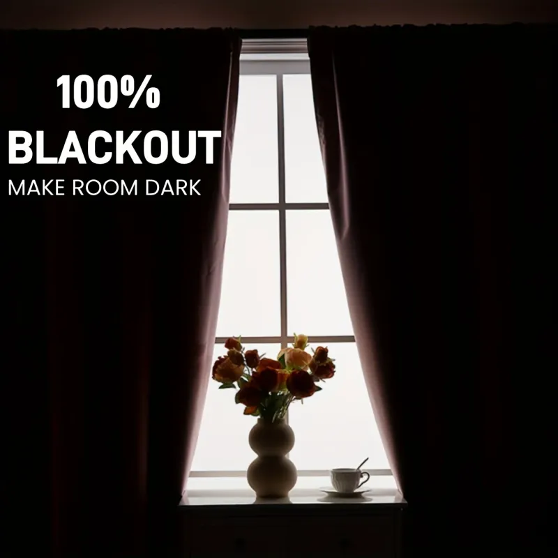 Blackout Thermal Curtain with Black Backing 5