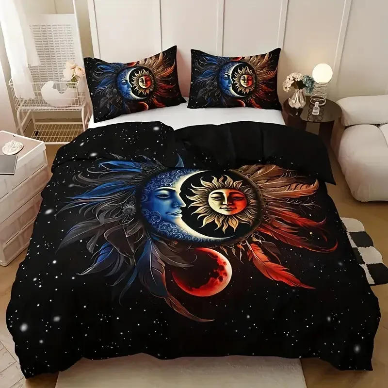 Boho Sun & Moon Duvet Cover Set 4