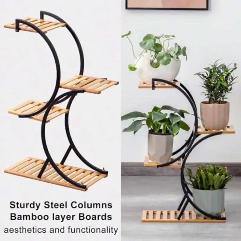 Bamboo 4-Tier Plant Stand 3