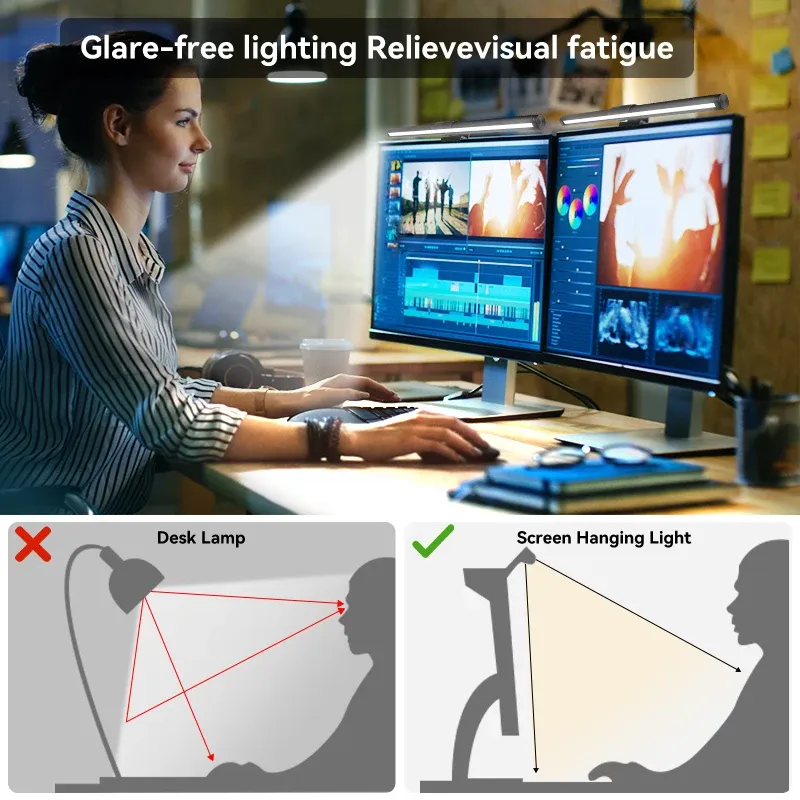 Stepless Dimming LED Monitor Light Bar 5