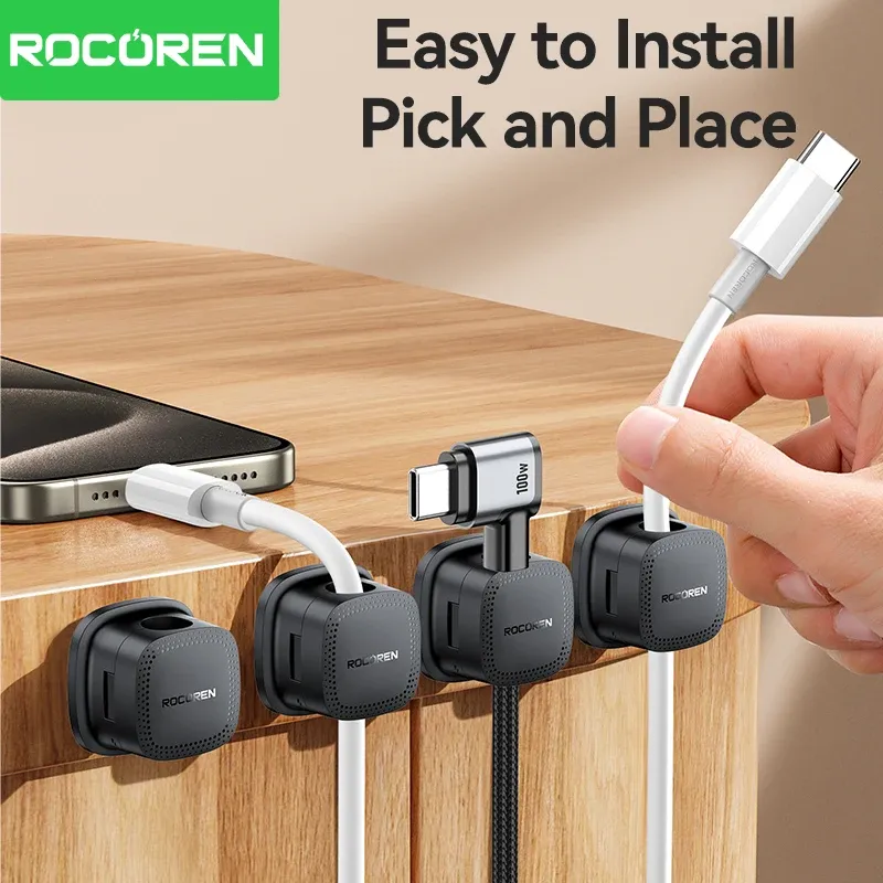 Rocoren Magnetic Cable Organizer 6PCS 4