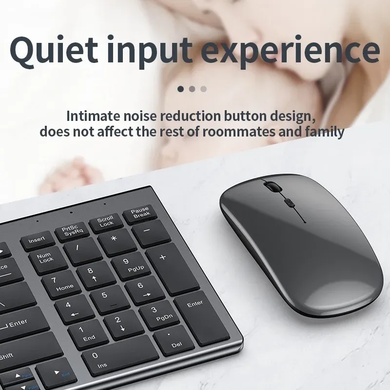 Jomaa Slim Rechargeable Keyboard Mouse Combo 2