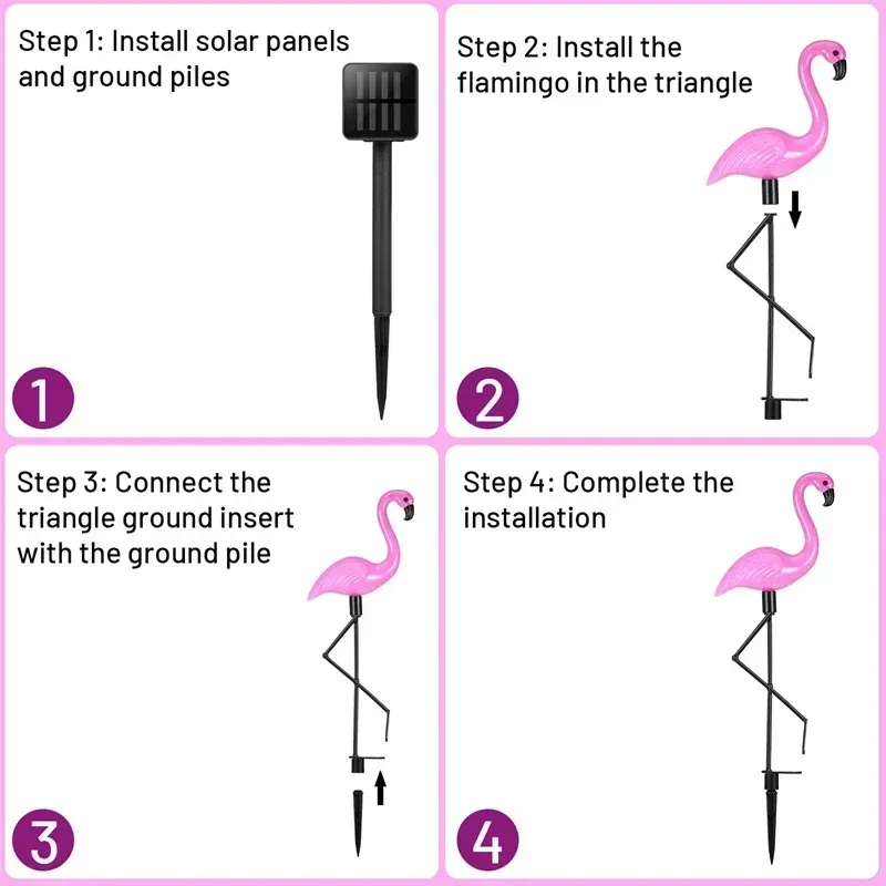 Flamingo Solar LED Garden Stake Light 6