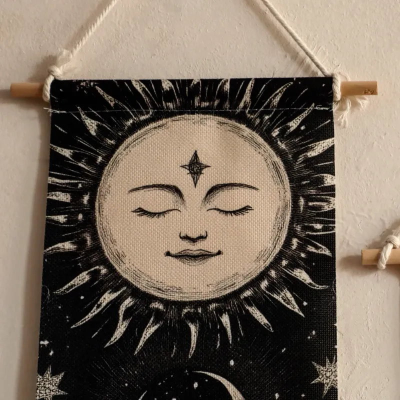 Boho Moon Phase Wall Hanging Tapestry 4