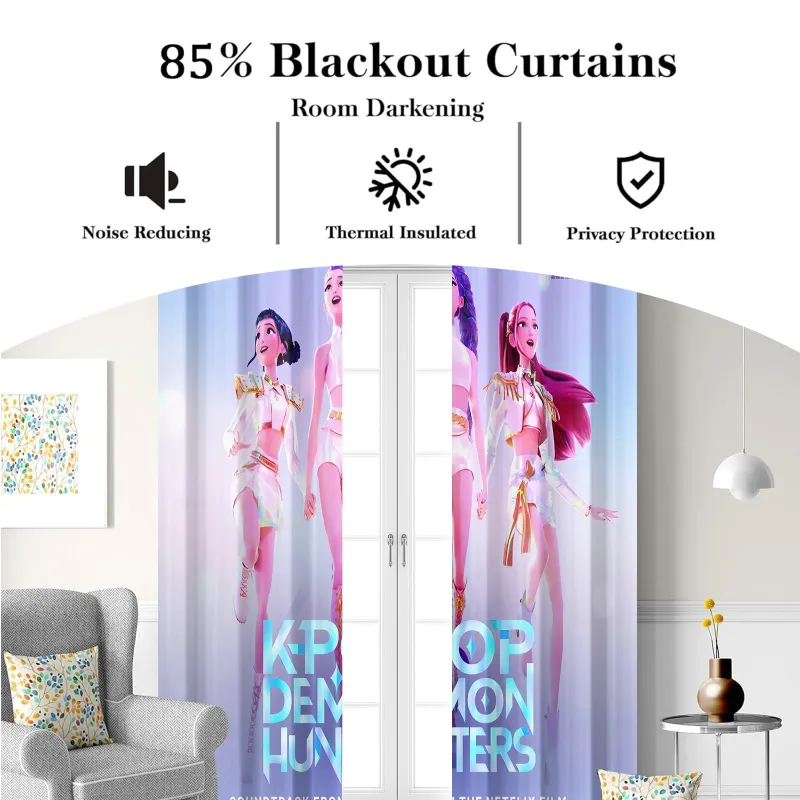 K-Pop Demon Hunters Blackout Curtains 6
