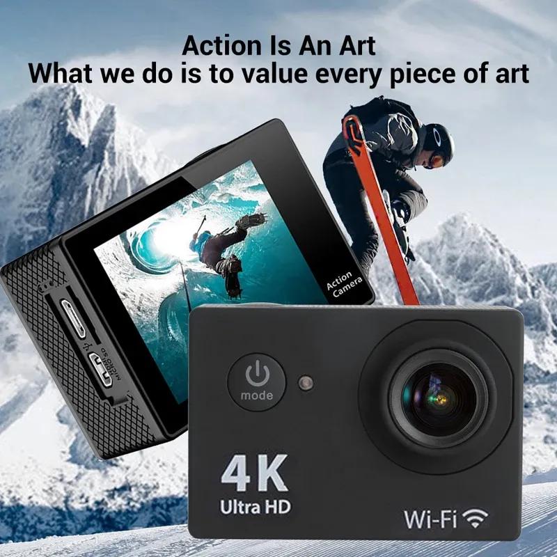 4K WiFi Action Camera - Waterproof Sports Cam 5