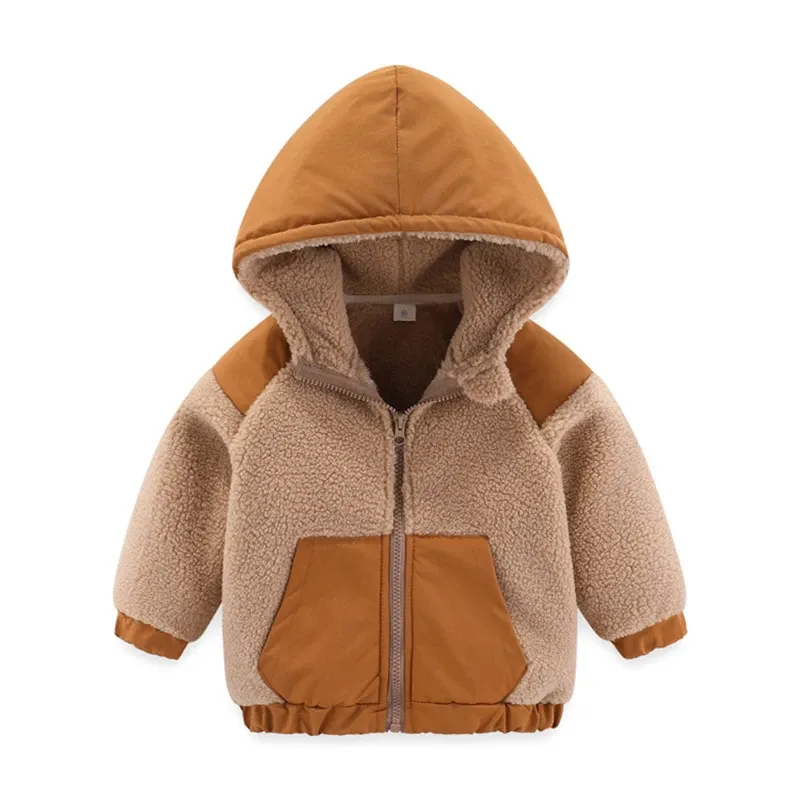 2026 Boys Fleece Winter Jacket Hooded 2