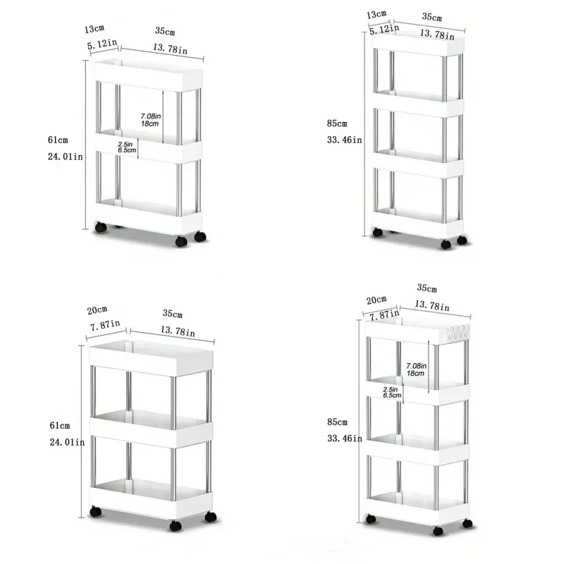 Slim Rolling Storage Cart Organizer 6