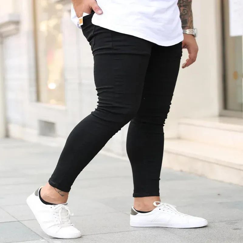 Men's Black Skinny Jogger Jeans 2