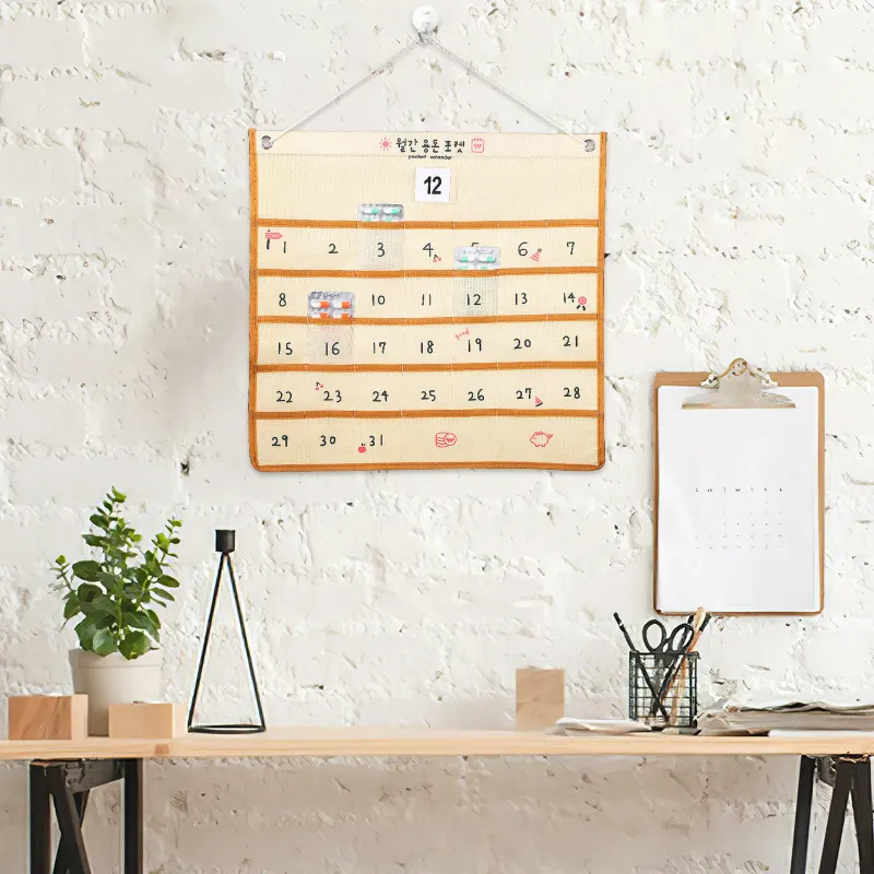 Monthly Calendar Pocket Organizer 2