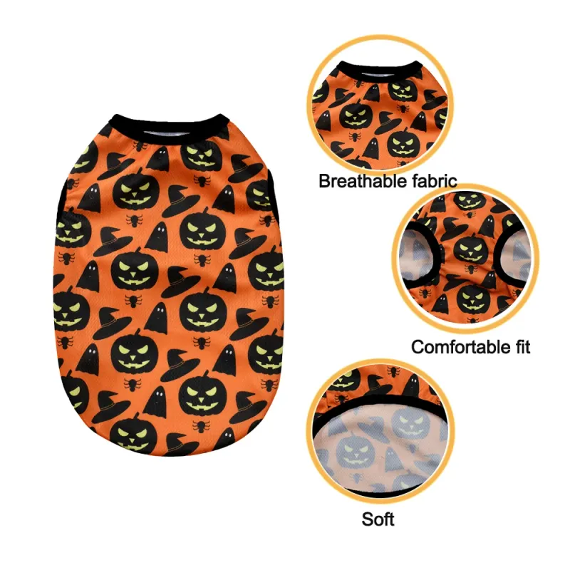 Halloween Pumpkin Pet Vest Costume 3