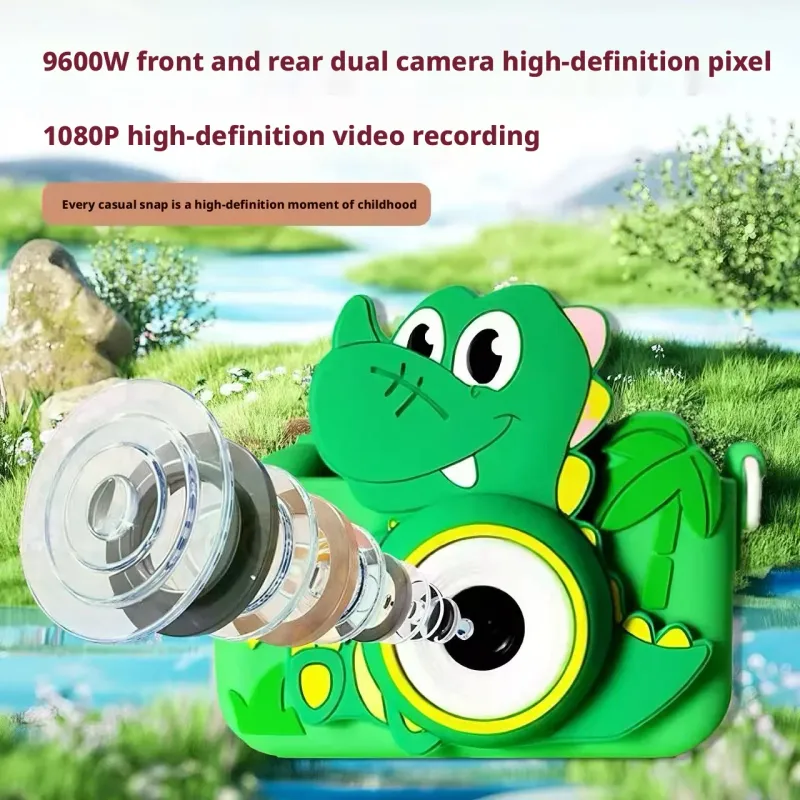 Green Dinosaur Kids Digital Camera 4
