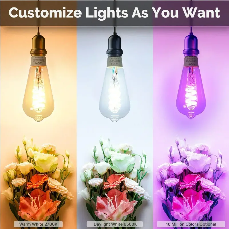 MOES Smart ST64 Edison LED Bulbs 2