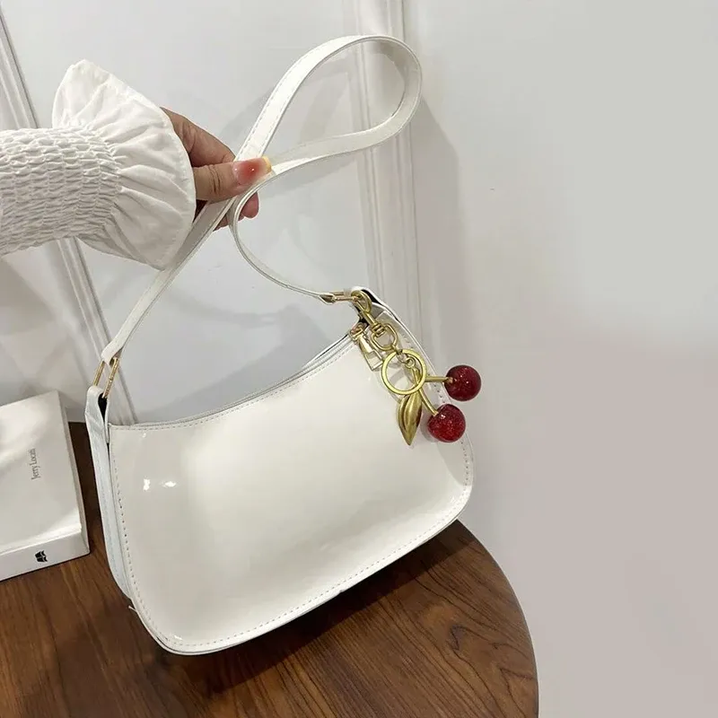 Cherry Pendant PU Leather Shoulder Bag 4