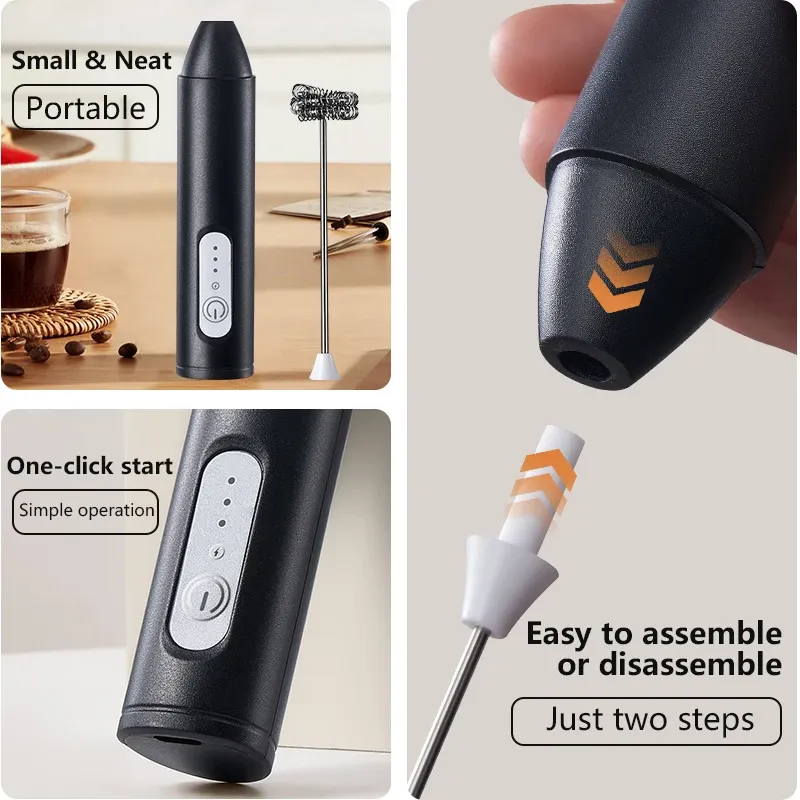 Electric Coffee Frother & Milk Whisk 5