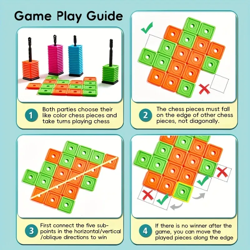 5 In-A-Row Strategy Board Game 6