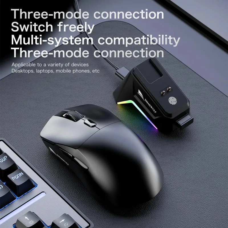 SMAILWOLF M3 Wireless Gaming Mouse 12000 DPI 4