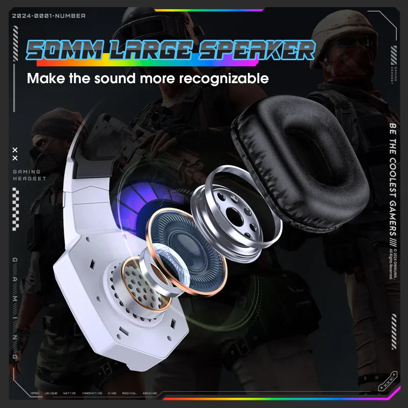Onikuma Gaming Headset with RGB Lights 5