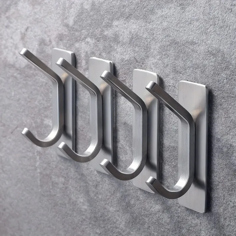 No-Drill Self-Adhesive Hooks (2 Sets) 4