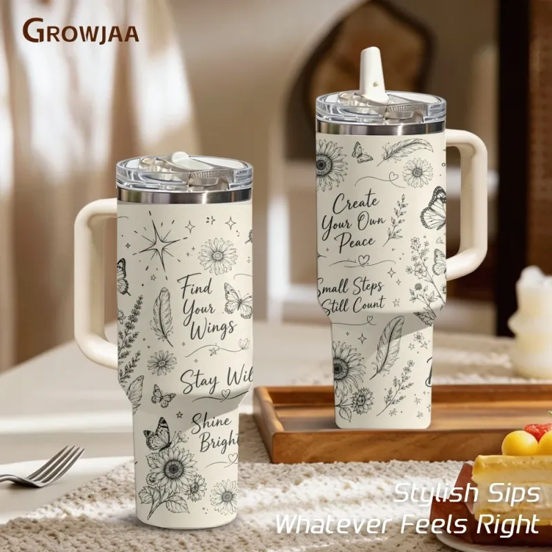 Just Breathe Motivational Tumbler 2
