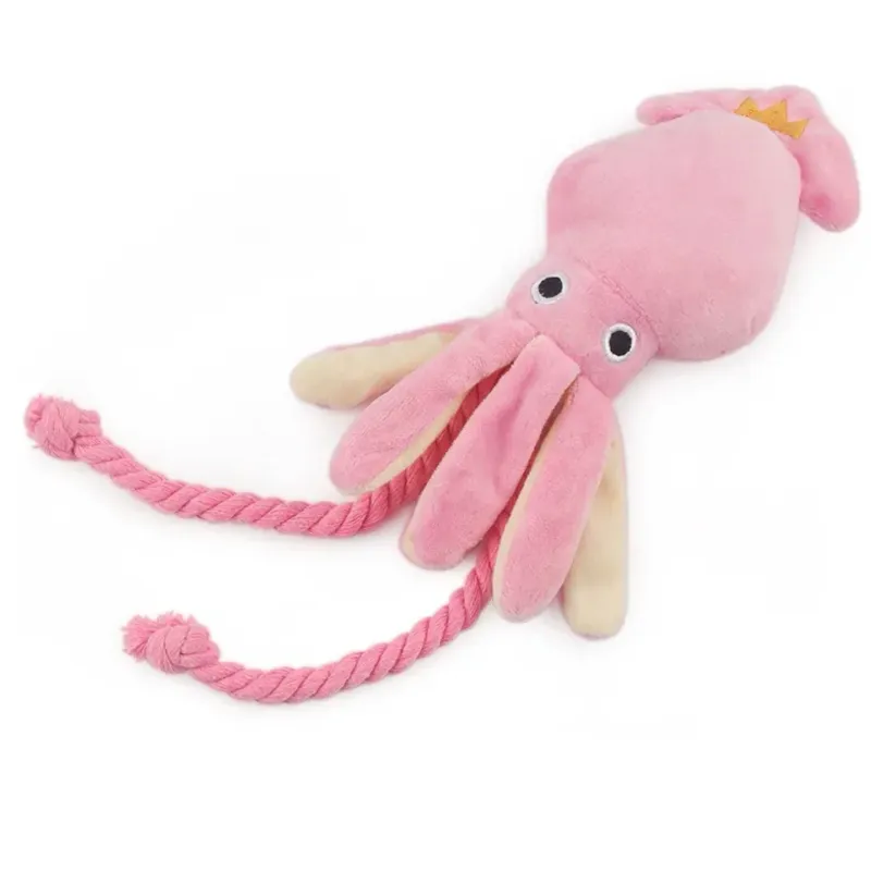 Octopus Squeaky Plush Dog Chew Toy 1