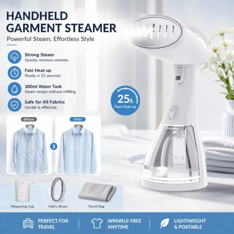 Portable 1500W Handheld Garment Steamer 2