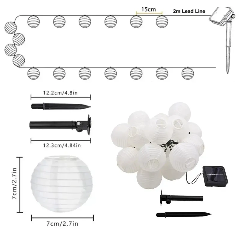 Solar LED String Lights Outdoor 3