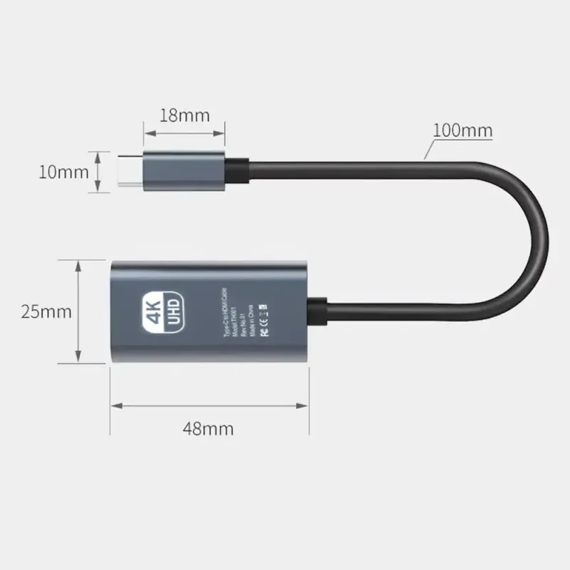 4K USB-C to HDMI Adapter with USB Hub 6