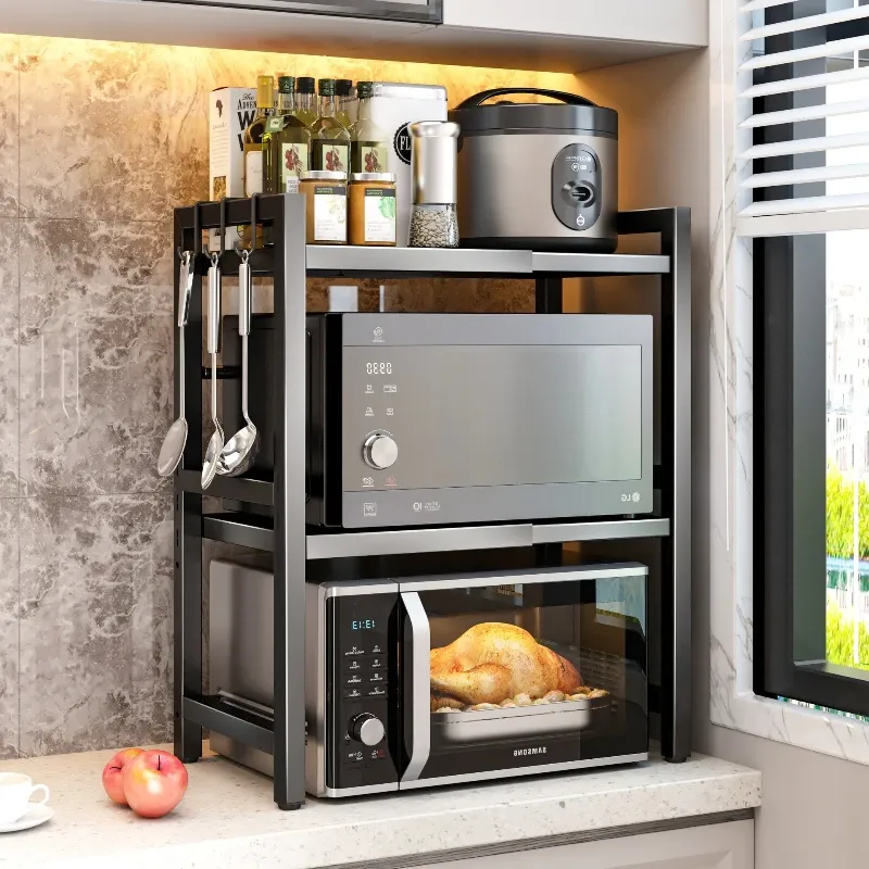 2-Tier Microwave & Oven Rack Organizer 3