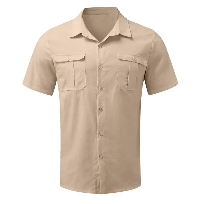 Cotton Linen Men's Summer Casual Shirt 6